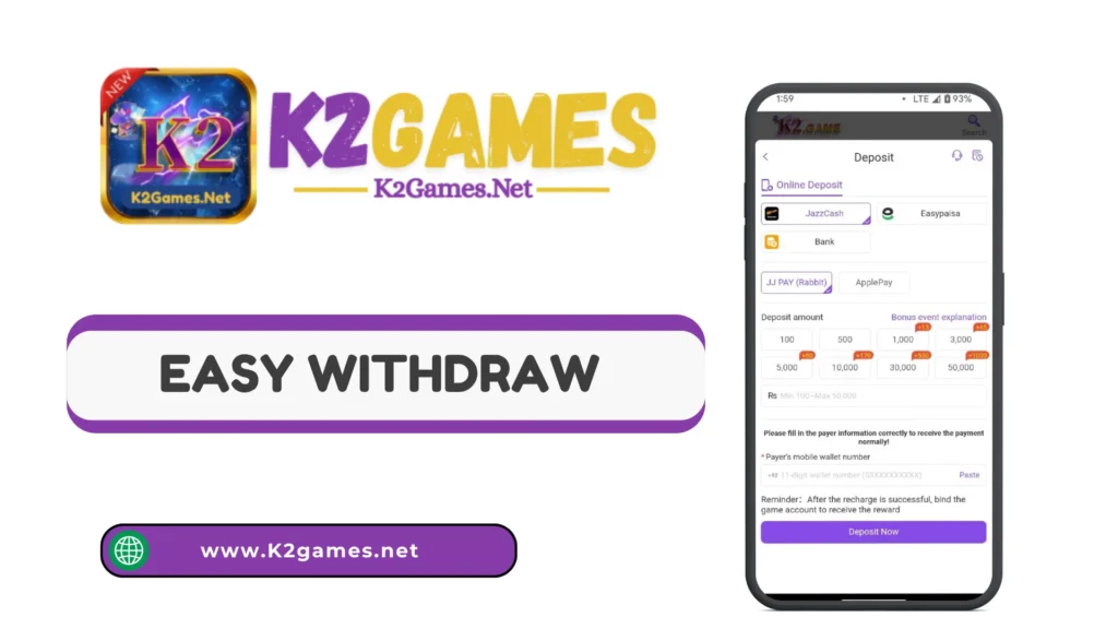 K2Game Withdraw